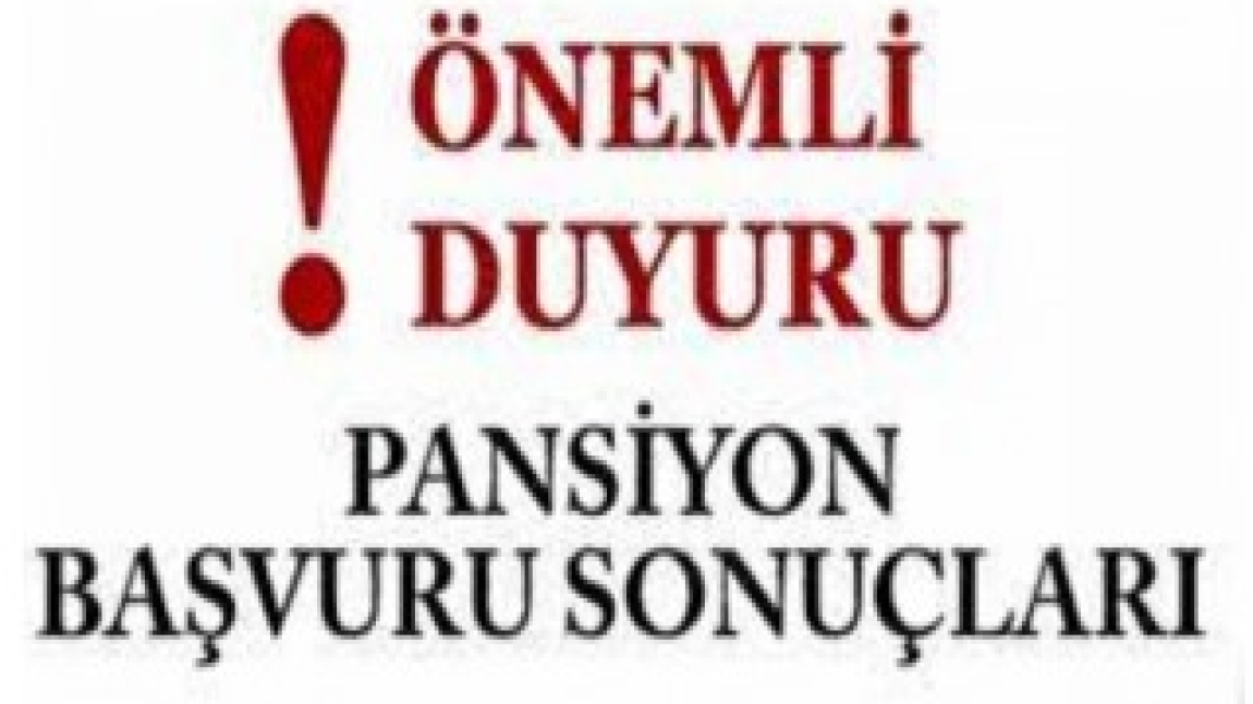 ERKEK ÖĞRENCİ PANSİYONU BAŞVURU SONUÇLARI